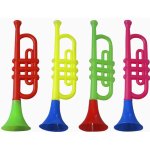 Klaunská plastová barevná trumpeta – Zboží Mobilmania