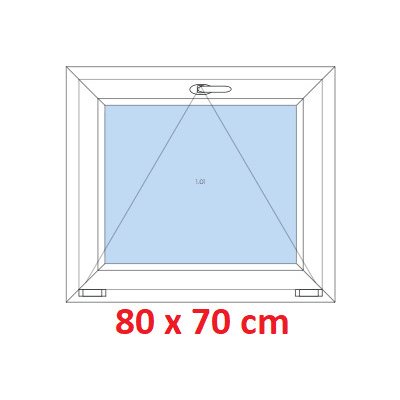 Soft Plastové okno 80x70 cm sklopné – Zbozi.Blesk.cz