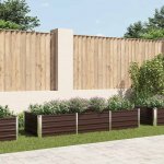 VidaXL vyvýšený záhon hnědý 240 x 80 x 45 cm pozinkovaná ocel – Sleviste.cz