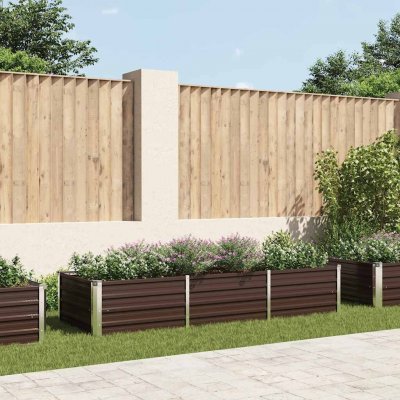 VidaXL vyvýšený záhon hnědý 240 x 80 x 45 cm pozinkovaná ocel – Sleviste.cz