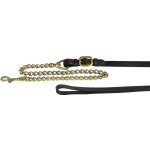 APOLLO Vodítko s řetízkem kožené hnědé – Zboží Mobilmania