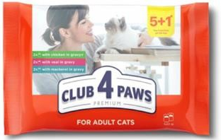 Club 4 Paws pro kočky 5+1 480 g