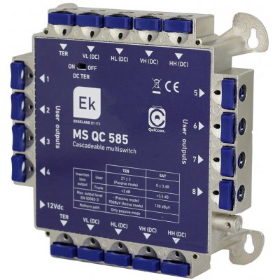 ITS MS QC 585 - multipřepínač 5/8-5 QuiCoax kaskádový – Zboží Živě