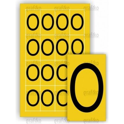 Grafiko | Písmeno O - Materiál Samolepící PVC folie, Rozměr 1ks 80x186mm – Hledejceny.cz