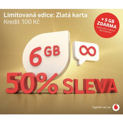 Limitovaná edice Zlatá karta Vodafone – Zboží Mobilmania