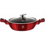 Berlingerhaus Pekáč kulatý s mramorovým povrchem a poklicí 28 cm Burgundy Metallic Line BH-1263 – Zboží Dáma