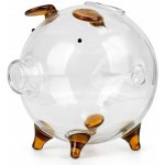 Pokladnička na dárek Velké prasátko na mince Skleněné bankovky Průhledné – Zboží Dáma