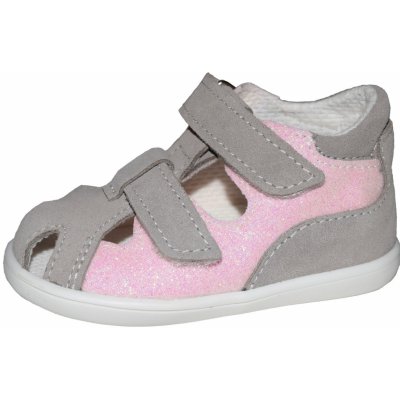 Jonap kožené sandálky 041 S šedá růžová devon