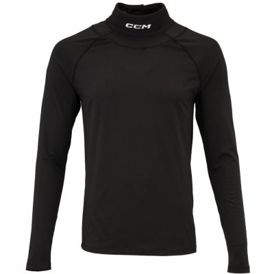 Kompresní tričko CCM Neck Guard Top LS Black Senior – Zboží Dáma