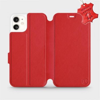 Pouzdro Mobiwear Luxusní flip Apple iPhone 11 kožené Červené