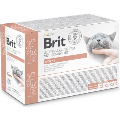 Brit Veterinary VD Cat Pouch fillets in Gravy Renal 12 x 85 g – Zboží Mobilmania