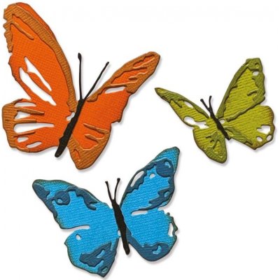 Sizzix Motýli vyřezávací kovové šablony Thinlits 3 ks – Sleviste.cz