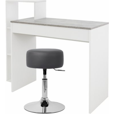 ML-Design psací stůl se stoličkou 110x72x40 cm bílá/beton