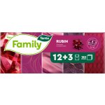 Tento papírové kapesníčky Family Rubin 3-vrstvé 15x10 ks – Zboží Dáma
