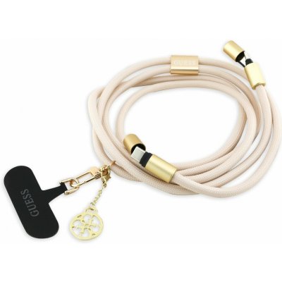 Guess Crossbody popruh 4G Charm s nabíjecím kabelem USB-C/USB-C - béžová – Zboží Mobilmania