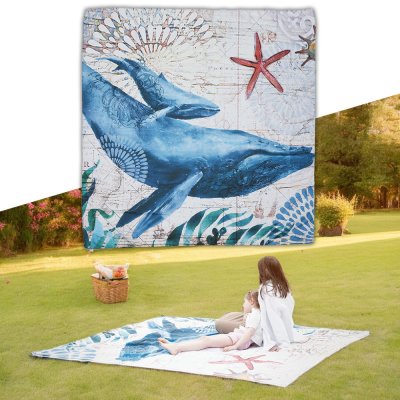 inSPORTline Maritino Pikniková deka 208x197 cm mořský život – Zboží Dáma