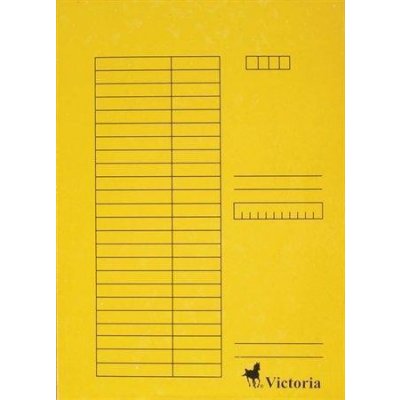 VICTORIA Desky s rychlovazačem žluté karton A4 VICTORIA balení 5 ks – Zboží Mobilmania