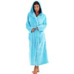 Siena s kapucí tyrkysová 3156 dlouhý župan s kapucí tyrkysová 5360 – Zboží Dáma