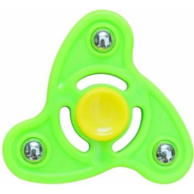 Fidget Spinner trojramenný antistresový spinner s kovovými závažími zeleno žlutý – Zboží Dáma