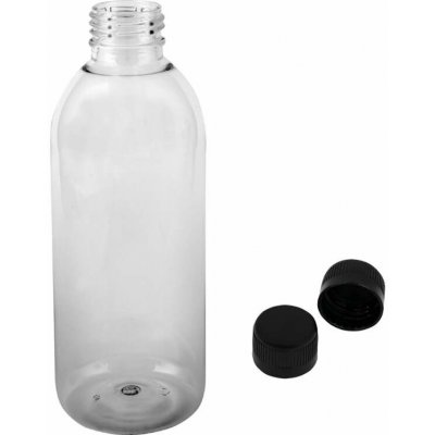 Tera Plastová lahvička čirá s černým uzávěrem 300 ml – Zboží Dáma