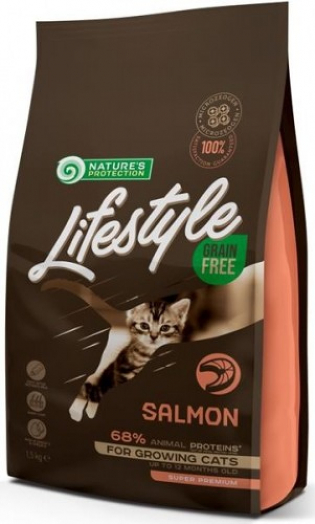 Nature's Protection Cat LifeStyle GF Kitten Salmon 1,5 kg