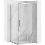 Rea Rapid Slide, sprchový kout s posuvnými dveřmi 140(dveře) x 80(stěna), 6mm čiré sklo, chromový profil, KPL-K5613 – Sleviste.cz