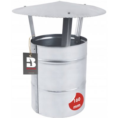 Bauster kominová hlavice pozinkovaná ocel 16 x 31 cm 160 mm – Hledejceny.cz