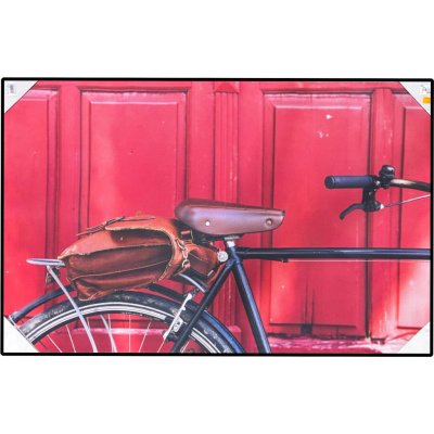 Obraz na plátně 'Kolo opřené o zeď' - 70 x 110 cm – Zboží Živě