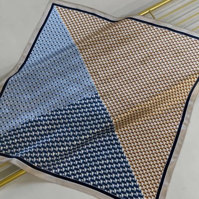 hedvábný šátek béžovo-modrý – Zboží Mobilmania