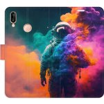 Pouzdro iSaprio Flip s kapsičkami na karty - Astronaut in Colours 02 Huawei P20 Lite