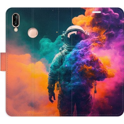 Pouzdro iSaprio Flip s kapsičkami na karty - Astronaut in Colours 02 Huawei P20 Lite