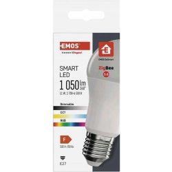 Emos Chytrá LED žárovka GoSmart A60 E27 11 W 75 W 1 050 lm RGB stmívatelná Zigbee