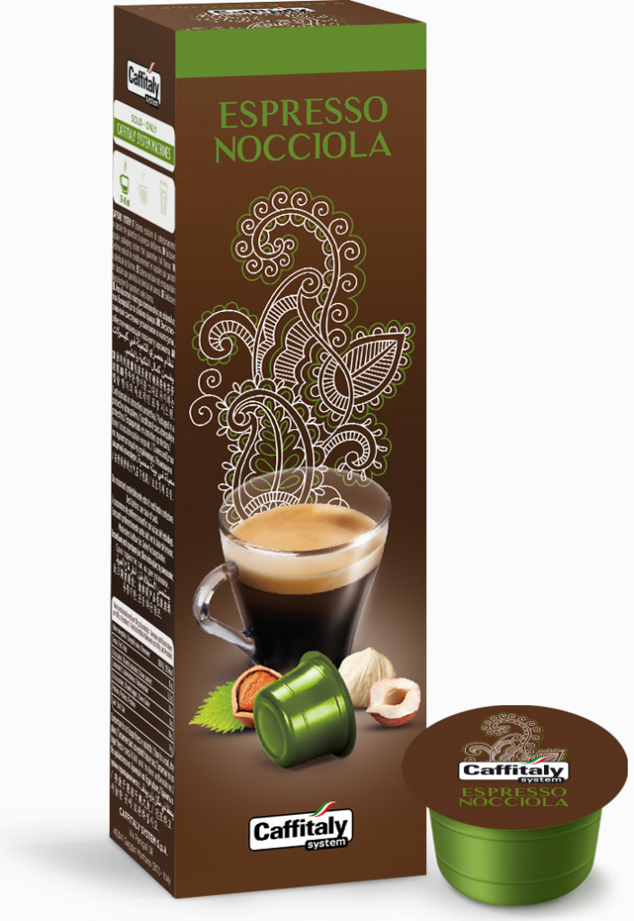 Caffitaly Ecaffé Espresso Nocciola káva s lískovooříškovou příchutí 10 ks  od 89 Kč - Heureka.cz