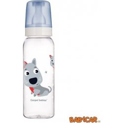 Canpol Babies láhev s potiskem Cute Animals pejsek modrá 250ml