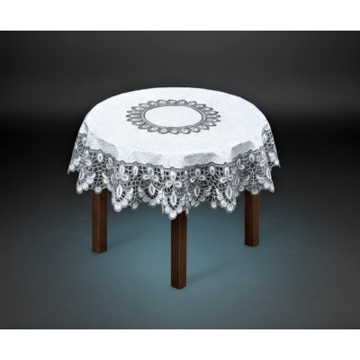 MyBestHome Žakárový ubrus Georgi šedá Ø 140cm – Hledejceny.cz