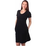 Jožánek kojící šaty s kapsami Tea krátký rukáv černé – Zboží Dáma