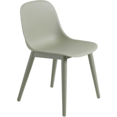 Muuto Fiber Side Chair Wood Base dusty green