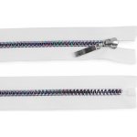 Duhový kostěný zip No 5 délka 60 cm - bílá – Zboží Mobilmania