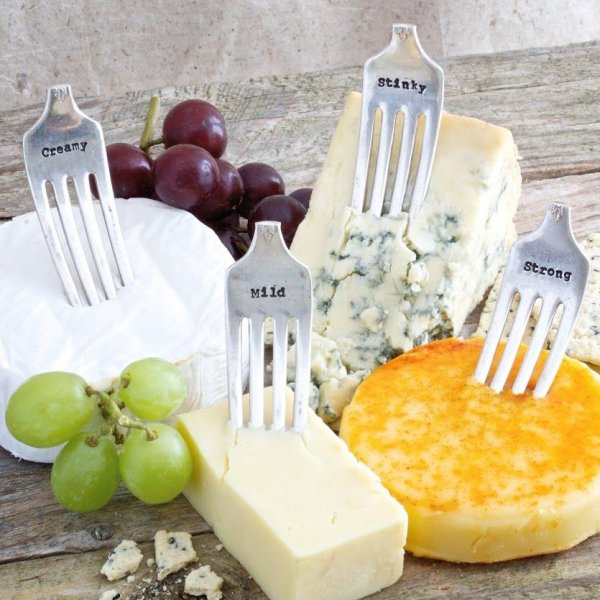 La De Da! Living Postříbřené vidličky na sýr Cheese Markers od 620 Kč -  Heureka.cz