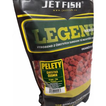 JET FISH Pelety Legend Range 1kg 12mm Švestka Česnek