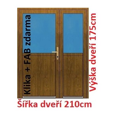 Soft Dvoukřídlé vchodové 1/2 sklo bílá 210 x 175 cm – Hledejceny.cz