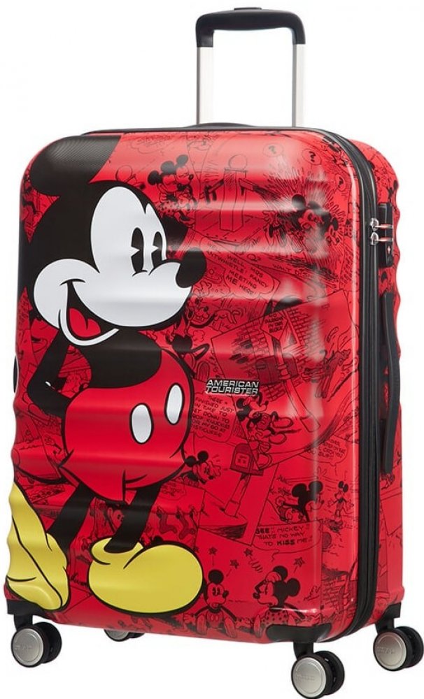 American Tourister kufr Wavebreaker Disney Spinner Mickey Comics Red 64 l –  Zboží Dáma