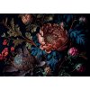 Tapety Postershop Fototapety vliesové Flowers peonies painting leaves rozměry 254x184 cm