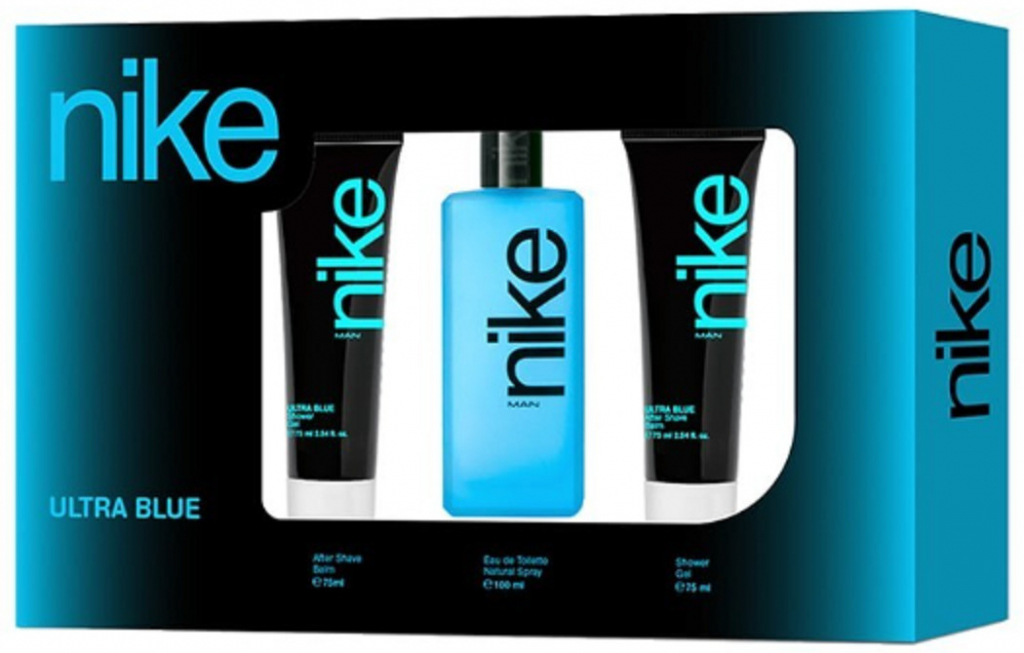 Nike Ultra Blue Man toaletní voda 100 ml + voda po holení 75 ml + sprchový gel 75 ml, dárková sada pro muže