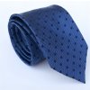 Kravata Hedvábný svět hedvábná kravata modrá s puntíky