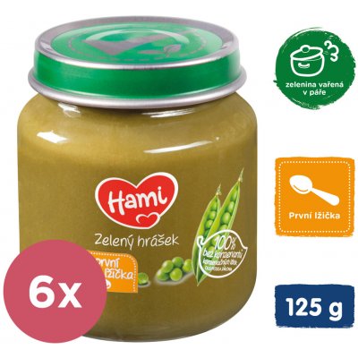 Hami Zelený hrášek 6 x 125 g – Zboží Mobilmania