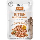 Krmivo pro kočky Brit Care Kitten Fillets in Gravy with Savory Salmon 85 g