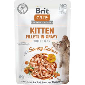 Brit Care Kitten Fillets in Gravy with Savory Salmon 85 g