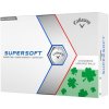 Golfový míček Callaway Supersoft Shamrock bílo-zelené 12 ks
