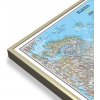 Nástěnné mapy National Geographic Rusko - nástěnná mapa Classic 77 x 60 cm Varianta: mapa v hliníkovém rámu, Provedení: zlatý matný rám